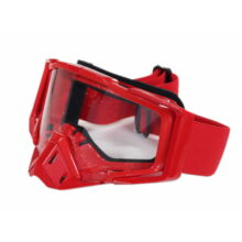 FTM-003 Cross szemüveg Átlátszó plexivel (Piros)