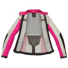 Spidi - Solar Net Lady motoros kabát (Fehér - rózsaszín)