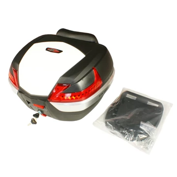 Univerzális motorra szerelhető hátsó doboz  (YM-878, piros - fehér)