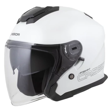 Cassida Jet Tech 2.0 Solid Nyitott Bukósisak Napszemüveggel (Fehér)