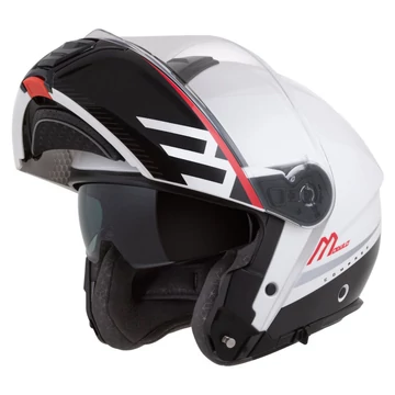 Cassida Modulo 2.1 Compass Felnyitható Bukósisak Napszemüveggel + Pinlock előkészítéssel (Fehér - fekete)