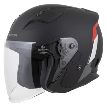 Cassida Reflex 2.0 Nyitott Bukósisak (Matt fekete - Piros)