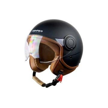 Highper City Nyitott Bukósisak (Matt fekete)