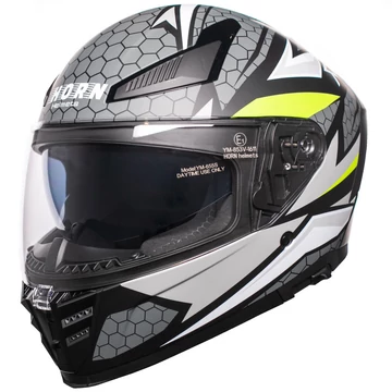 Horn H831 Viper Zárt Bukósisak Beépített Napszemüveggel (Matt Szürke - Fekete - Sárga)