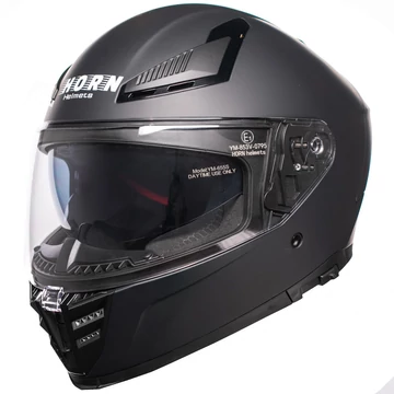 Horn H831 Viper Zárt Bukósisak Beépített Napszemüveggel (Matt Fekete)