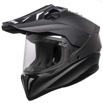 Horn 916 Cross Bukósisak Felnyitható Plexivel (Matt Fekete)