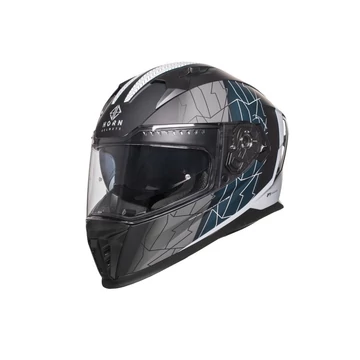 Horn Hirs Zárt Bukósisak Napszemüveggel és Pinlock Előkészítéssel (Matt fekete - szürke - kék)