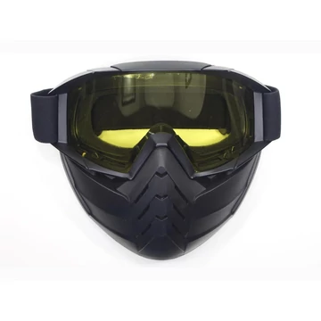 WB J-05 Szemüveg / Maszk Citromsárga Plexivel (Fekete)