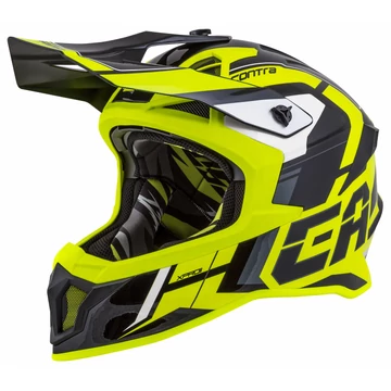 Cassida Pro II Contra Üvegszálas Cross Bukósisak (Fluo sárga - Fekete - Szürke - Fehér)