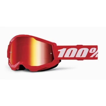 100% - Strata 2 Junior Szemüveg - Piros - Piros tükrös plexivel