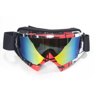 WB P-27 Cross Szemüveg Színes Plexivel (Fekete - Piros - Fehér)