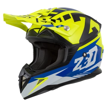 Zed X1.9 2025 Gyerek Cross Bukósisak (Sárga - Kék - Fehér - Fekete)