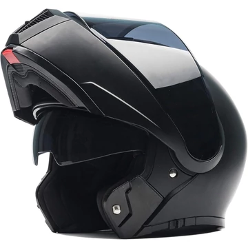 Horn H929 Matt Fekete Felnyitható Bukósisak Napszemüveggel