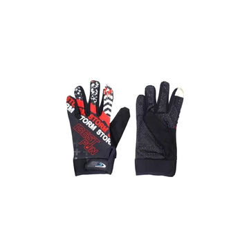 Textil motoros kesztyű 9-28 M/L (Fekete - Fehér - Piros)