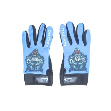 Textil motoros kesztyű YD Racing (Fekete - Kék)