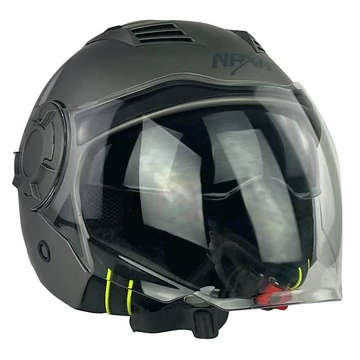 Naxa S23-DX Nyitott Bukósisak Napszemüveggel (Matt Szürke)