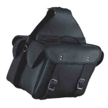 Motoros nyeregtáska szett bőr (Fekete)