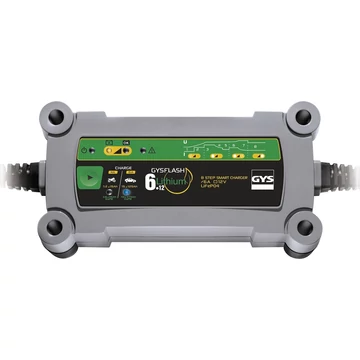 GYS - GysFlash Lithium akkumulátor töltő 12V, 125Ah, 6A