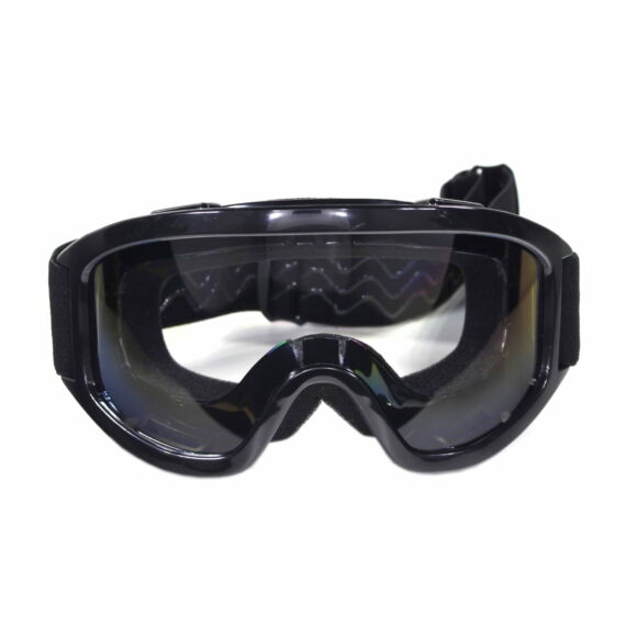 FTM-017 Cross szemüveg Átlátszó plexivel (Fekete)