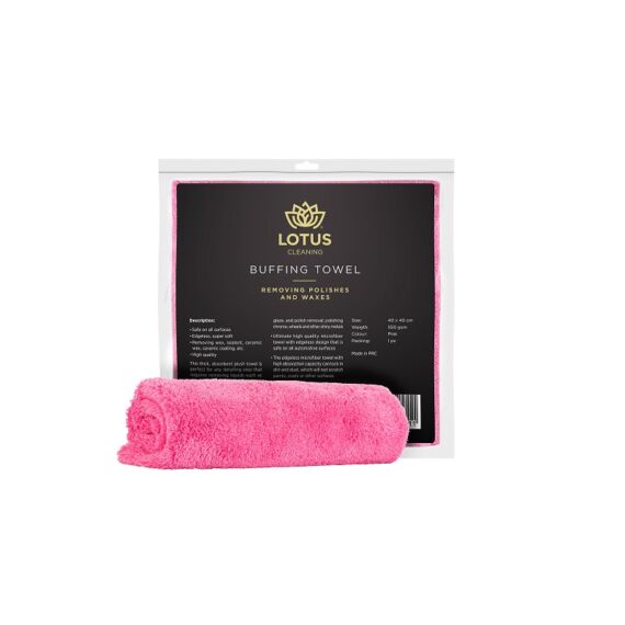 Lotus Pink Buffing Towel - Extrapuha mikroszálas kendő