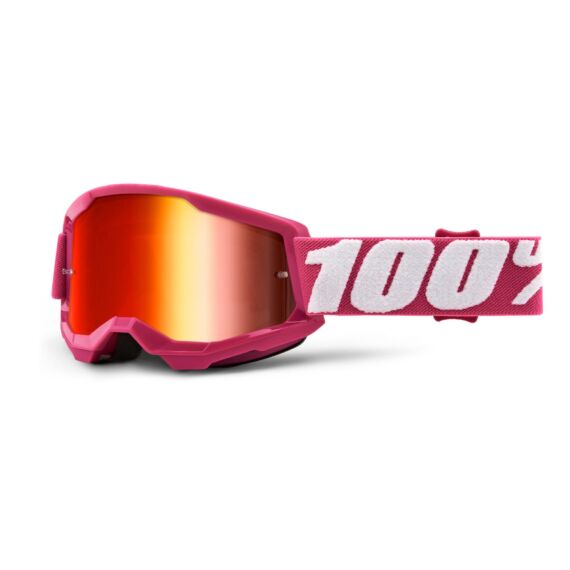 100% - Strata 2 USA Junior Szemüveg - Pink - Piros tükrös plexivel