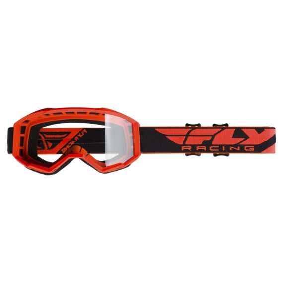 Fly Racing - USA Cross szemüveg narancs színben, átlátszó plexivel