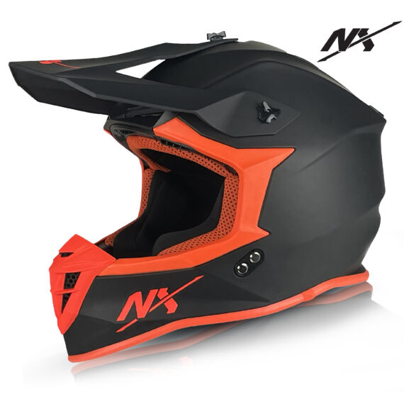 Naxa NX Cross Bukósisak (Matt-fekete-narancs)