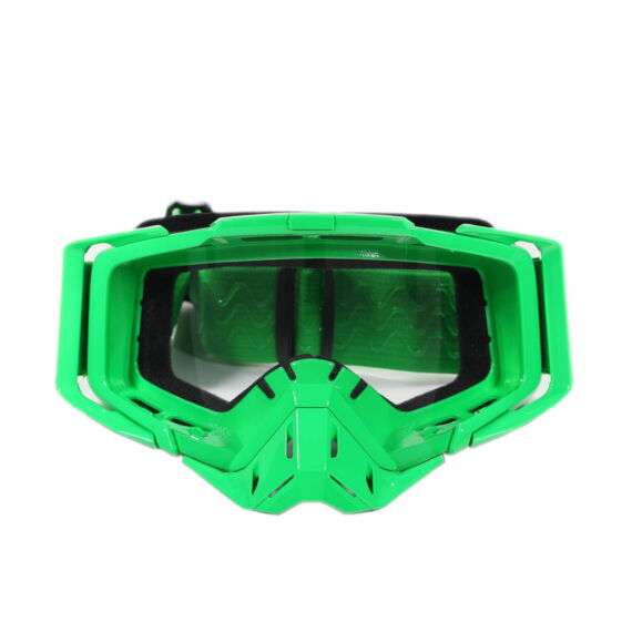 FTM-003 Cross szemüveg Átlátszó plexivel (Zöld)