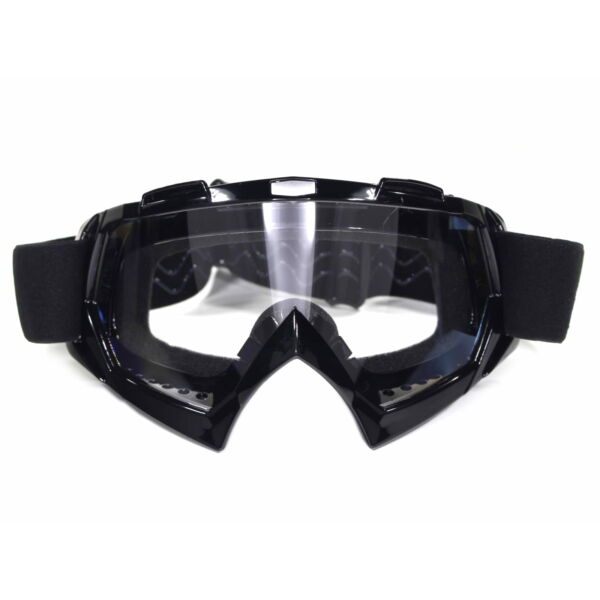 FTM-007 Cross szemüveg Átlátszó plexivel (Fekete)