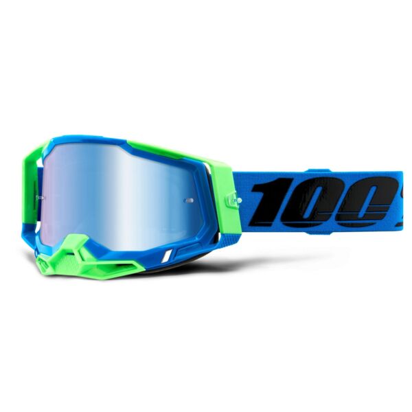 100% - Racecraft 2 USA Fremont Cross Szemüveg - Kék tükrös plexivel