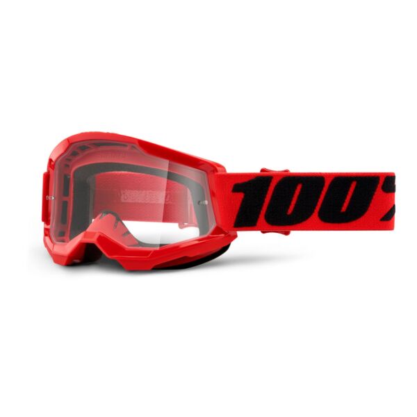 100% - Strata 2 USA Szemüveg - Piros - Átlátszó plexivel
