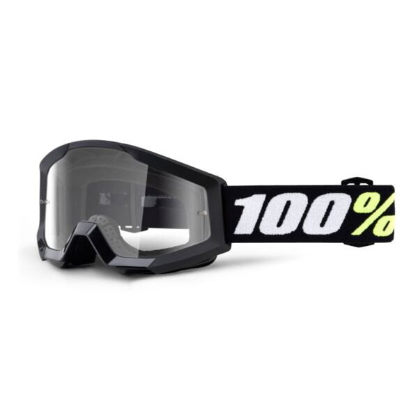 100% - Strata Mini Gron Szemüveg (Fekete, átlátszó plexivel)