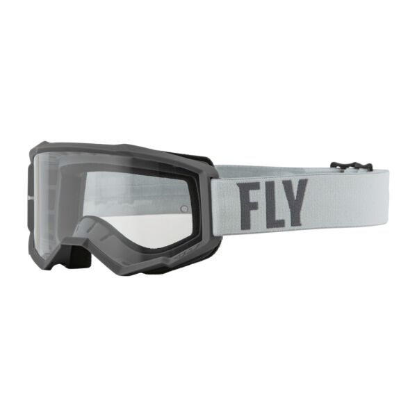 Fly Racing - Focus Junior szemüveg (Szürke, átlátszó plexi)