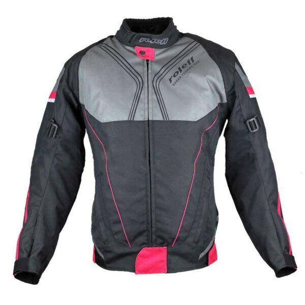 Roleff - Irma motoros kabát (Fekete - szürke - rózsaszín)