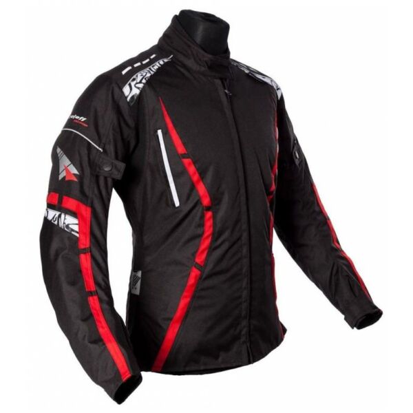 Roleff - Zelina motoros kabát (Fekete - piros)