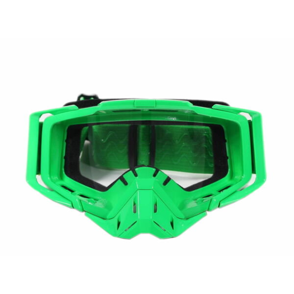FTM-003 Cross szemüveg Átlátszó plexivel (Zöld)